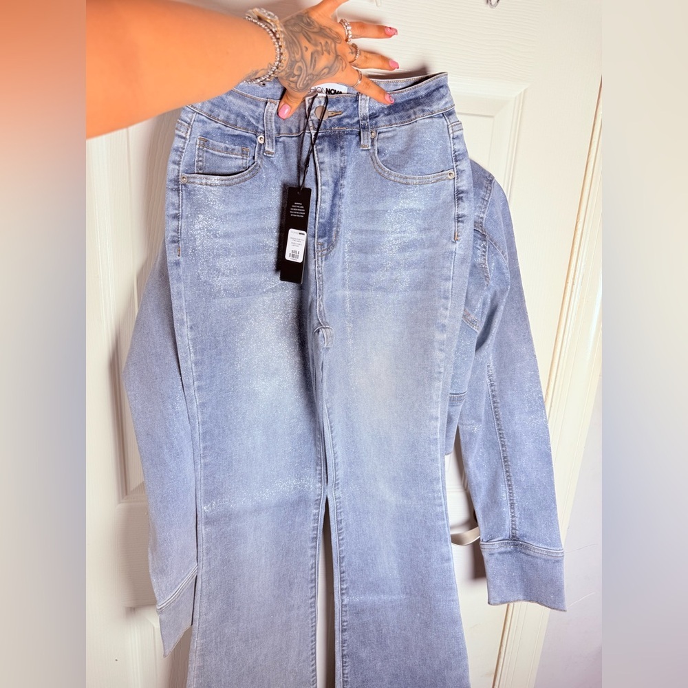 Sold out Fashion Nova Light Blue Denim set - Picture 5 of 9